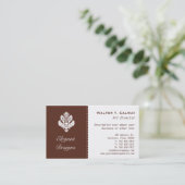 Carte De Visite Élément d'ornement (brun chocolat) (Debout devant)