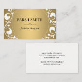 Carte De Visite Elément élégant / Luxe d'or (Devant / Derrière)