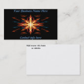 Carte De Visite Élément énergique du feu de la géométrie (Devant / Derrière)