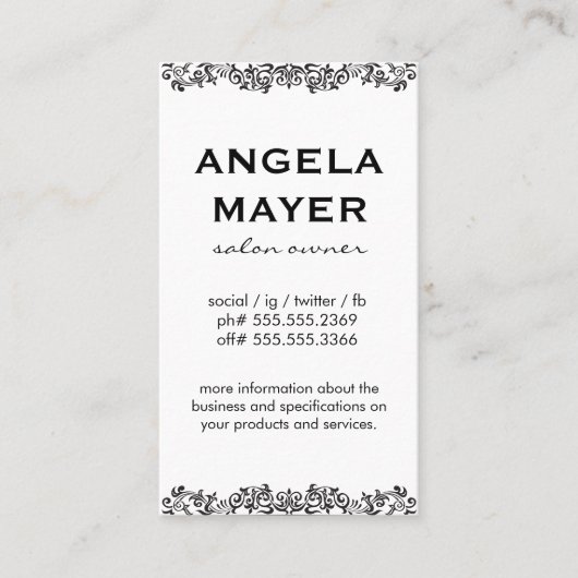 Carte De Visite Élément Fantaisie Minimaliste (Devant)