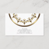 Carte De Visite Élément Fleur-De-Lis royal d'or (Dos)