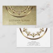 Carte De Visite Élément Fleur-De-Lis royal d'or (Devant / Derrière)