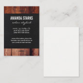 Carte De Visite Élément Orné Cuir de grain de bois (Devant / Derrière)