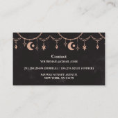 Carte De Visite Eléments célestes modernes et élégants Yoga (Dos)