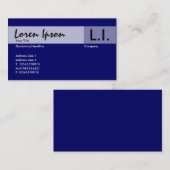 Carte De Visite Éléments chimiques - bleu-foncé (Devant / Derrière)