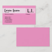 Carte De Visite Éléments chimiques - rose (Devant / Derrière)