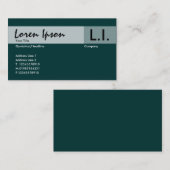 Carte De Visite Éléments chimiques - vert-foncé (Devant / Derrière)