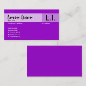 Carte De Visite Éléments chimiques - violet (Devant / Derrière)