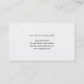 Carte De Visite Eléments classiques (Dos)