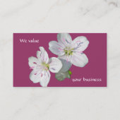 Carte De Visite Éléments de coordination du Fleur sauvage de beaut (Dos)