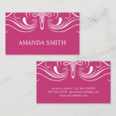 Carte De Visite Eléments de fantaisie simple Fuchsia (Devant / Derrière)