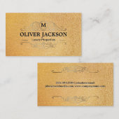 Carte De Visite Eléments de luxe Gold | Arrière - plan parties sci (Devant / Derrière)