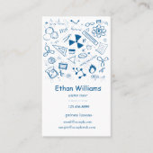 Carte De Visite Éléments d'enseignement dessinés à la main Tuteur  (Devant)