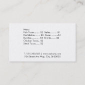 Carte De Visite Éléments naturels | Camion alimentaire (option men (Dos)