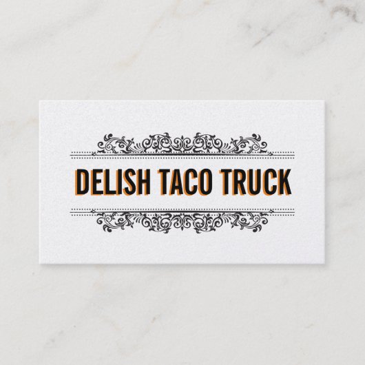 Carte De Visite Éléments naturels | Camion alimentaire (option men (Devant)