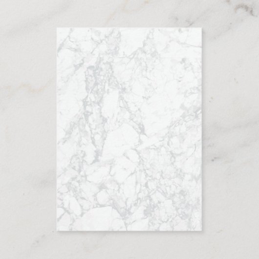 Carte De Visite Éléments naturels | MARBRE BLANC (Dos)
