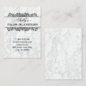 Carte De Visite Éléments naturels | MARBRE BLANC (Devant / Derrière)
