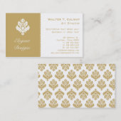 Carte De Visite Éléments ornés (amande) (Devant / Derrière)