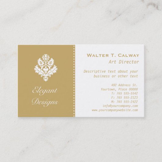 Carte De Visite Éléments ornés (amande) (Devant)