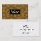 Carte De Visite Éléments ornés (brun) (Devant / Derrière)