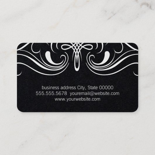 Carte De Visite Eléments simples Noir (Dos)