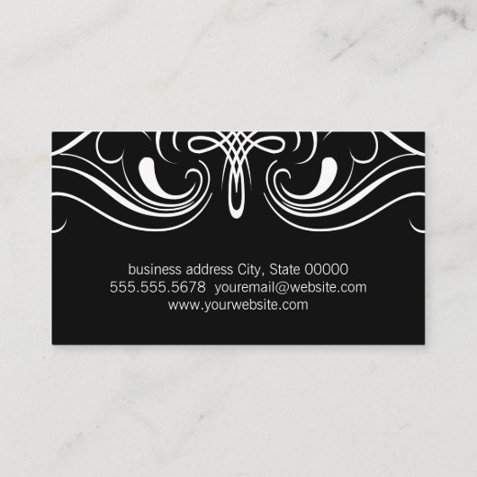 Carte De Visite Eléments simples Noir (Dos)