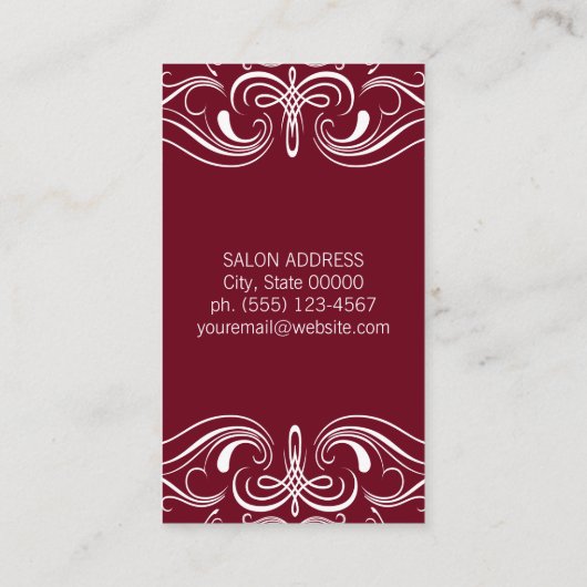 Carte De Visite Éléments soignés (Dos)