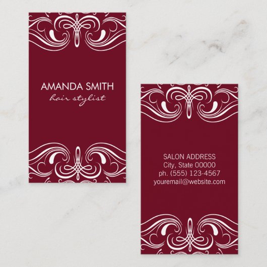 Carte De Visite Éléments soignés (Devant / Derrière)