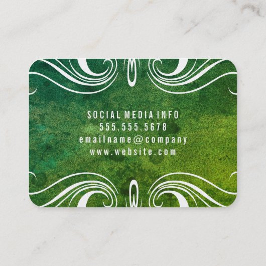 Carte De Visite Éléments soignés (Dos)