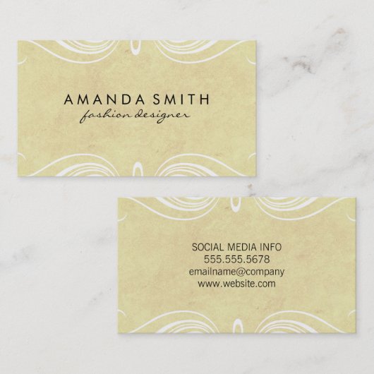 Carte De Visite Éléments soignés (Devant / Derrière)