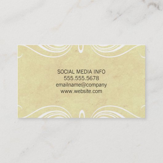 Carte De Visite Éléments soignés (Dos)