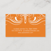 Carte De Visite Éléments soignés Simple orange (Dos)