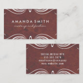 Carte De Visite Eléments sophistiqués avec rustique (Devant / Derrière)