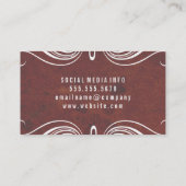 Carte De Visite Eléments sophistiqués avec rustique (Dos)