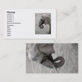 Carte de visite éléphant (Devant / Derrière)