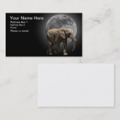 CARTE DE VISITE ÉLÉPHANT #1 DE MOONGLOW (Devant / Derrière)