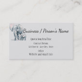 Carte De Visite Eléphant Africain Parent et Enfant Animal Custom (Devant)