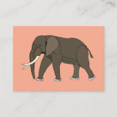 Carte De Visite Elephant Animal (Devant)