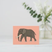 Carte De Visite Elephant Animal (Debout devant)