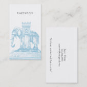 Carte De Visite Elephant Avec Citation Bouddha (Devant / Derrière)