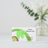 Carte De Visite Éléphant de dessin animé mignon (Debout devant)