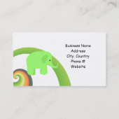 Carte De Visite Éléphant de dessin animé mignon (Dos)