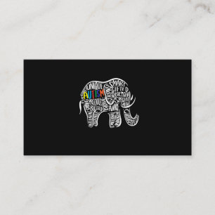 Carte De Visite Éléphant de sensibilisation à l'autisme