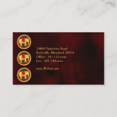Carte De Visite Elephant Kingdom Gold & Red Unique (Dos)