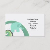 Carte De Visite Eléphant mignon (Dos)