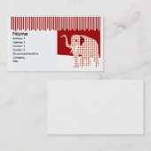 Carte De Visite Éléphant mignon de cirque d'amusement de (Devant / Derrière)