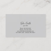 Carte De Visite Éléphant minimaliste de mammouth bleu clair (Dos)