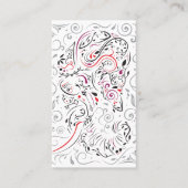 Carte De Visite éléphant orné (Devant)