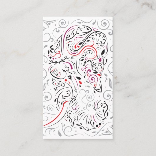 Carte De Visite éléphant orné (Devant)