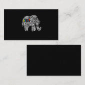 Carte De Visite Eléphant sensibilisation sur l'autisme (Devant / Derrière)